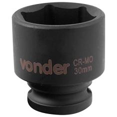 Soquete Sextavado de Impacto Encaixe 1/2" 30mm Aço Cromo - Vonder