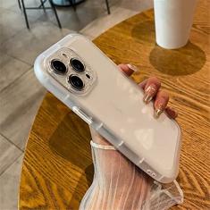 Capa de telefone transparente de silicone para iPhone 14 13 12 11 Pro Max X XR XS 7 8 Plus SE Proteção de lente Capa transparente, transparente, para iPhone X