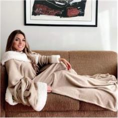 Cobertor de Mangas com Sherpa Comfort Premium Casa Dona