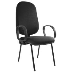 Cadeira Presidente Base Palito com Braço Corsa Metal Wood Design Preto