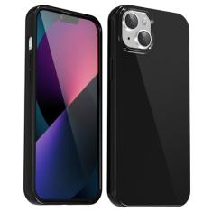 Svanove Capa de silicone para iPhone 13 Mini, gel de borracha macia brilhante geleia de plástico protetor simples simples capa de telefone para mulheres meninas, fina, flexível à prova de choque, TPU