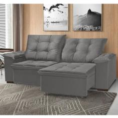 Sofá Retrátil e Reclinável 3 Lugares 200cm Cianita - Nabas Estofados