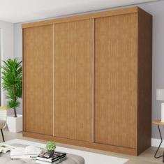 Guarda Roupa Casal Premium Itália 205,9cm 3 Portas 4 Gavetas Espresso 