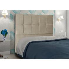 Cabeceira Casal 1,60m Lisboa Suede Bege Dal Poz Estofados