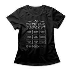 Camiseta Feminina Choose Your Alignment - Studio Geek, 2G, Preto