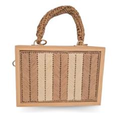 Bolsa Feminina Elegante De Madeira Moda Verão Festas Praia - Alwy, Caq