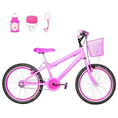 Bicicleta Infantil Aro 20 Aero Rosa e Pink