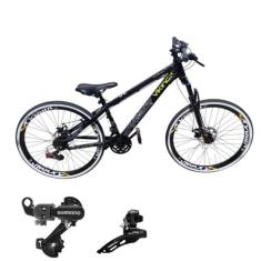 Bicicleta Aro 26 Vikingx Tuff 30 21v Cambio Shimano Traseiro e Diantei