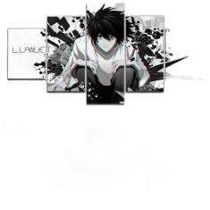 Quadros Decorativos 5 Peças Anime Death Note Filmes