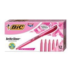 Pincel Marca Texto Rosa Briteliner 1 unid - Bic Marking