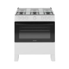 Fogão Itatiaia Star New Piso 6 Bocas Branco Mesa de Inox Bivolt 370000