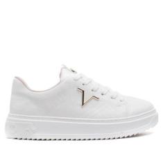Tênis Feminino Via Marte Flatform Costuras Branco-Feminino