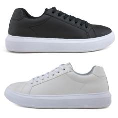 Kit 2 Tênis Casual Masculino High Soft com Ajuste em Cadarço, Preto, B
