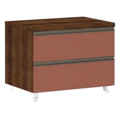 Mesa de Cabeceira Luciane 2 Gavetas Prime Plus 60,5 cm