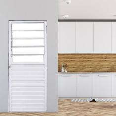 Porta de Alumínio Basculante 210x86cm Fortline Atlântica Branco