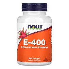 NOW Foods Vitamina E 400UI 100 Softgels Importado