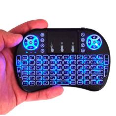 Mini Teclado com Controle Remoto e Mouse Ideal para Dispositivo e Note