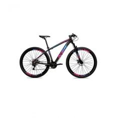 Bicicleta Aro 29 Ksw Xlt Alumínio 24v Câmbios Shimano Garfo Com Trava No Ombro - Preto-pink-azul Tam.19