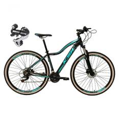 Bicicleta Aro 29 Ksw Mwza 24v Câmbio Shimano Acera K7 Garfo Trava Freio A Disco - Preto/azul Tam.17
