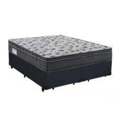 Cama Box Bipartido Casal + Colchão Ortobom Iso 1.0.0 Ortopillow D33 68