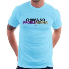 Camiseta Chama no Probleminha - Foca na Moda, Azul bebê, P