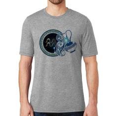Camiseta Signo Aquário Astrologia - Foca na Moda, Cinza, G