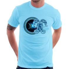 Camiseta Signo Gêmeos Astrologia - Foca na Moda, Azul bebê, P