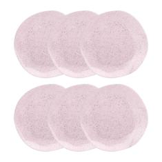 Conjunto 6 Pratos Fundo 22,5 Cm Ryo Pink Sand Porcelana Oxford