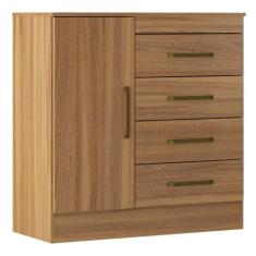 Cômoda 4 Gavetas 1 Porta Montevideu Demóbile, Amendola Touch