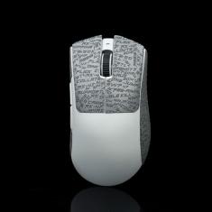Hokeyio Fita aderente para Razer Deathadder V3 Pro - antiderrapante, controle aprimorado, suga suor, couro macio, melhora a aderência de jogos FPS [pré-corte] CS Letter Gray 0,3 mm