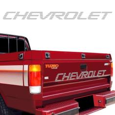 Faixa Traseira Chevrolet D20 Adesivo Prata Modelo Original - SPORTINOX