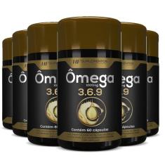 6X Omega 3 6 9 60Caps Peixe Linhaça Borragem Hf Suplementos