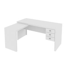 Mesa para Escritório Home Office ME4106 MDP Branco - Gran Belo