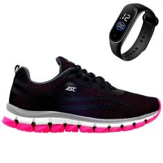 Tênis Esportivo Femininos Para Passear Caminhar Fazer Academia + Relógio Digiltal-Unissex