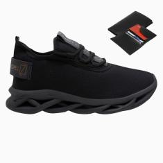 Tênis Masculino Esporte Cardaço Corrida Academia Dia a Dia + Carteira-Masculino