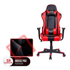 Cadeira Gamer MoobX GT RACER Preto / Vermelho + Moupad Redragon Capricorn Vermelho