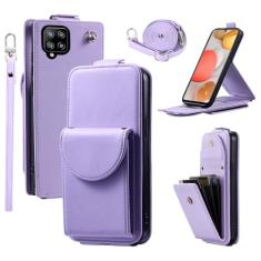 Dibosom Capa carteira para Samsung Galaxy A42 5G com vários compartimentos para cartões, bolsa de órgão, alça de pulso com fivela de anel, alça de ombro, suporte de cartão, capa de telefone para A 42