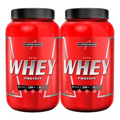 Combo 2x Suplemento em Pó Nutri whey Protein Para Ganho de Peso Chocolate 900g Pote - Integralmedica