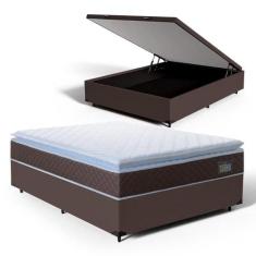 Cama Box Baú com Colchão de Espuma D33 Pillow Top Comfort Luxo Casal 1