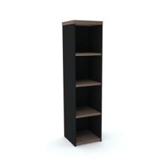 Estante p/ livros 3 prateleiras pandin pe40 - walnut