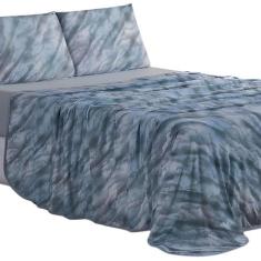 Lençol de Malha King 4 Peças 100% Algodão  Fronha Zíper - Mava Enxovai