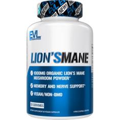 Evlution Organic Lion’s Mane Mushroom Supplement - Lion’s Mane Mushroom Capsules Nootropics Brain Support Supplement for Focus Memory Clarity and Immunity Support Nutrition Lion’s Mane Supplement