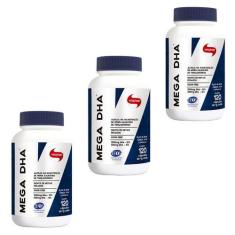 Kit 3 X Mega DHA 1000mg 120 Capsulas  Vitafor