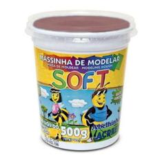 Massinha de Modelar Soft - Chocolate - Abelhinha Acrilex