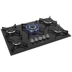Cooktop A Gás Philco 5 Queimadores Cook Chef Bisotê Bivolt, Preto, Biv