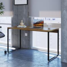 Mesa para Escritório Office Estilo Industrial 135cm Kuadra Compace Lamina Mel