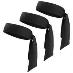 ONUPGO: Faixa de cabeça esportiva ajustável para homens e mulheres, com absorção de suor e para karatê, basquete, corrida, tênis e ioga. Pacote com 3 faixas de cabeça ninja em preto.