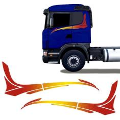 Faixa Scania 124 2008 Adesivo Vermelho Lateral Decorativo - SPORTINOX,