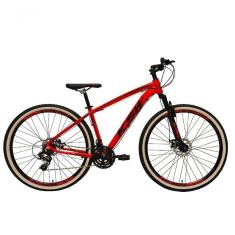 Bicicleta Aro 29 Ksw Xlt Alumínio 27v Freio Disco Mecânico Garfo Suspensão Pneu Faixa - Vermelho Tam.21