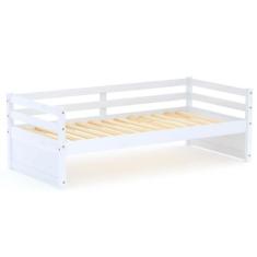 Cama Solteiro Slim Madeira Maciça Branco Housin